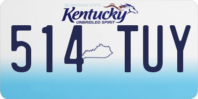 KY license plate 514TUY