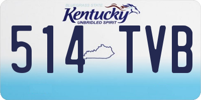 KY license plate 514TVB