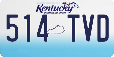 KY license plate 514TVD