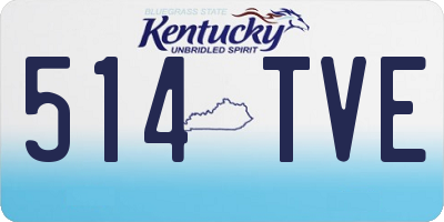 KY license plate 514TVE