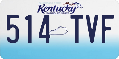 KY license plate 514TVF