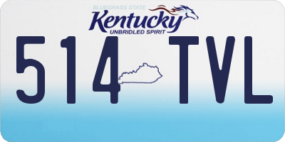 KY license plate 514TVL