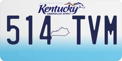 KY license plate 514TVM