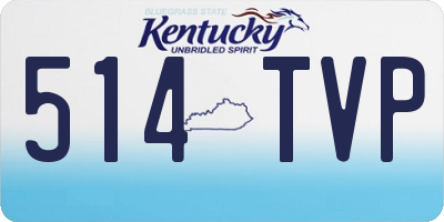 KY license plate 514TVP