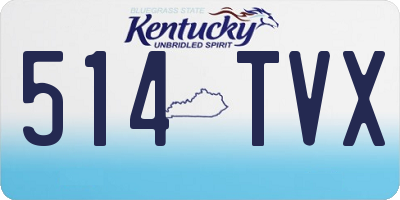 KY license plate 514TVX