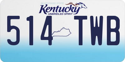 KY license plate 514TWB