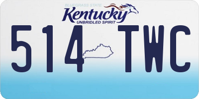 KY license plate 514TWC