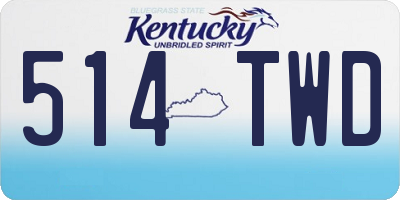 KY license plate 514TWD