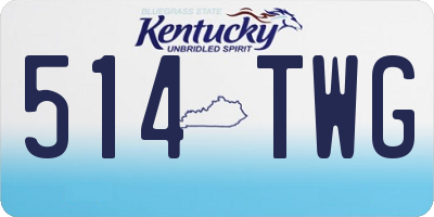 KY license plate 514TWG