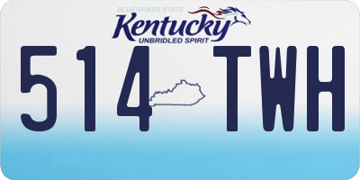KY license plate 514TWH