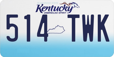 KY license plate 514TWK