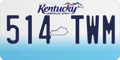 KY license plate 514TWM