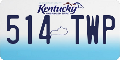 KY license plate 514TWP