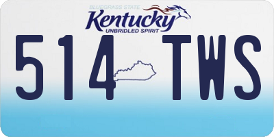 KY license plate 514TWS