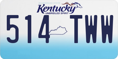 KY license plate 514TWW