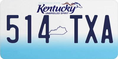 KY license plate 514TXA