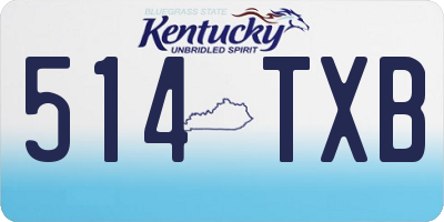 KY license plate 514TXB