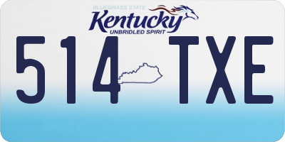 KY license plate 514TXE
