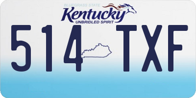 KY license plate 514TXF