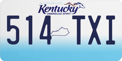 KY license plate 514TXI