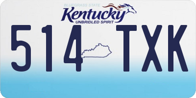 KY license plate 514TXK