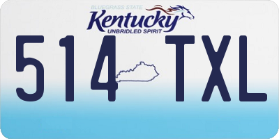 KY license plate 514TXL