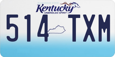 KY license plate 514TXM