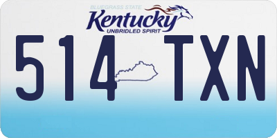 KY license plate 514TXN