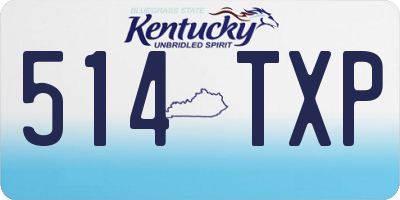 KY license plate 514TXP