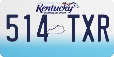 KY license plate 514TXR
