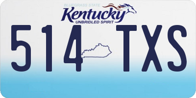 KY license plate 514TXS