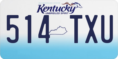 KY license plate 514TXU