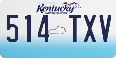 KY license plate 514TXV