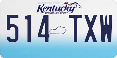 KY license plate 514TXW