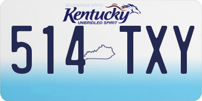 KY license plate 514TXY