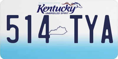 KY license plate 514TYA