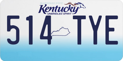 KY license plate 514TYE