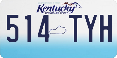 KY license plate 514TYH