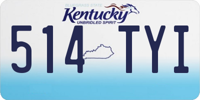 KY license plate 514TYI