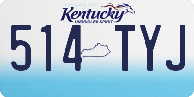 KY license plate 514TYJ