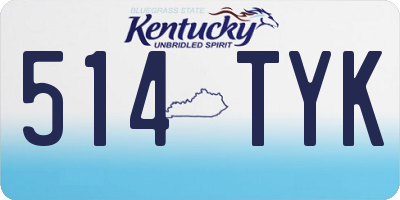 KY license plate 514TYK
