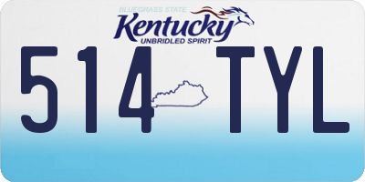KY license plate 514TYL