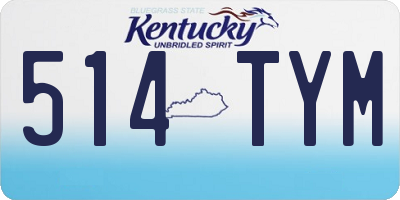 KY license plate 514TYM
