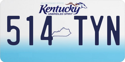 KY license plate 514TYN