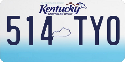 KY license plate 514TYO