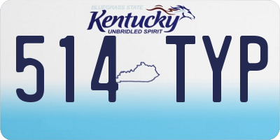 KY license plate 514TYP