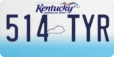 KY license plate 514TYR