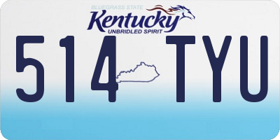 KY license plate 514TYU