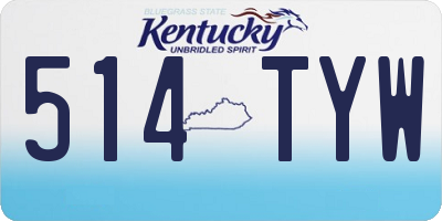 KY license plate 514TYW
