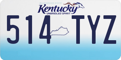 KY license plate 514TYZ